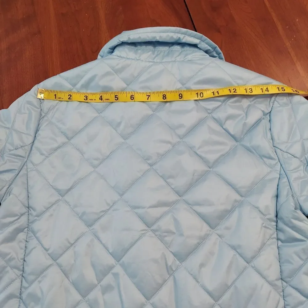Crew Cuts Light Blue Quilted Peplum Barn Jacket Sz XL